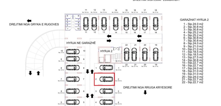 Parkingu Nr. 2 Blloku i Ri “C” Hyrja 2