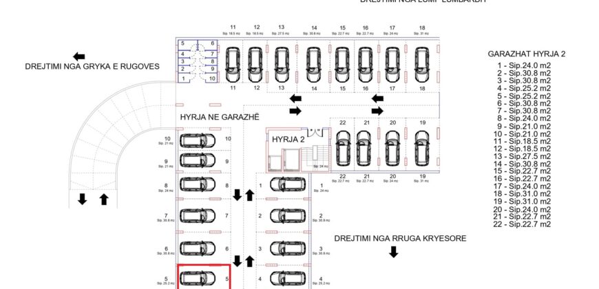 Parkingu Nr. 5 Blloku i Ri “C” Hyrja 2