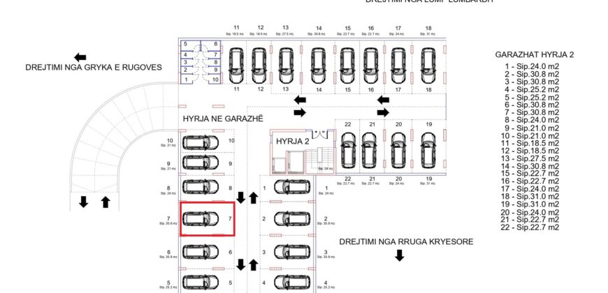 Parkingu Nr. 7 Blloku i Ri “C” Hyrja 2