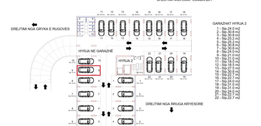 Parkingu Nr. 9 Blloku i Ri “C” Hyrja 2