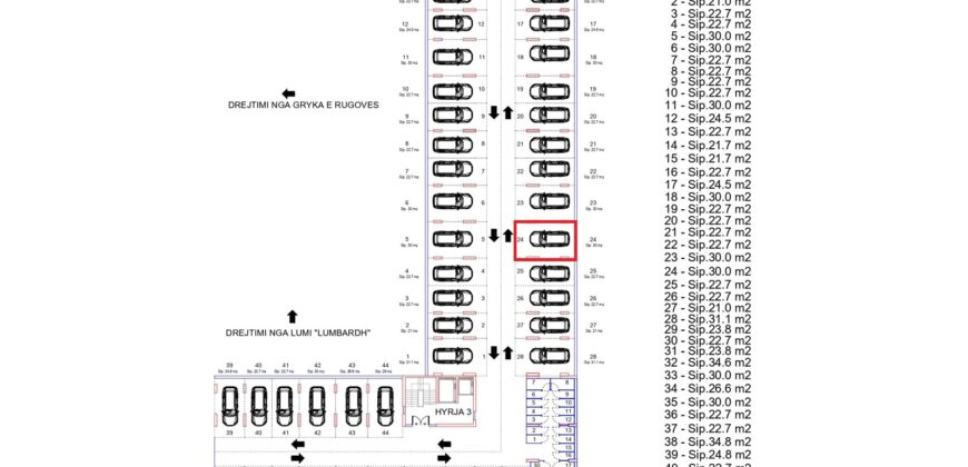 Parkingu Nr. 24 Blloku i Ri “C” Hyrja 3