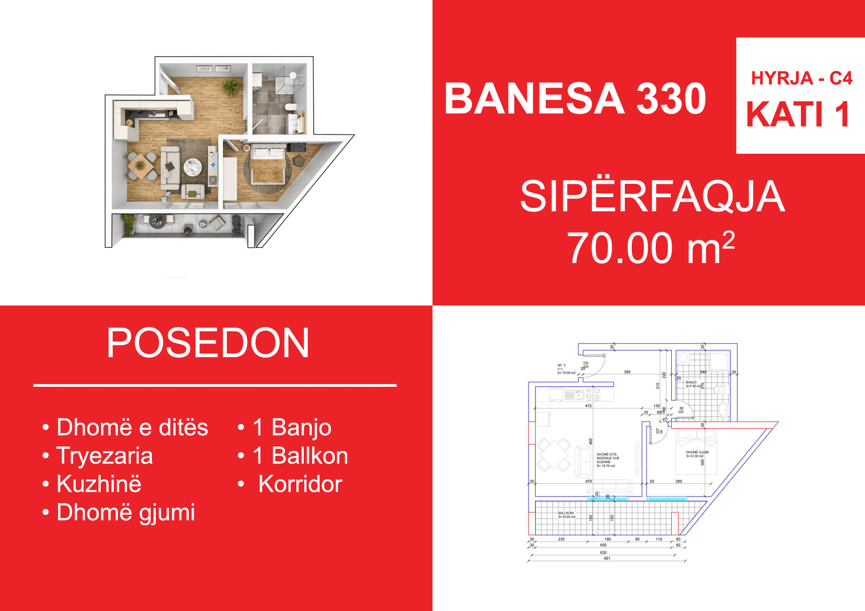 Banesa 330 Blloku i Ri “C4-C12” Hyrja C4