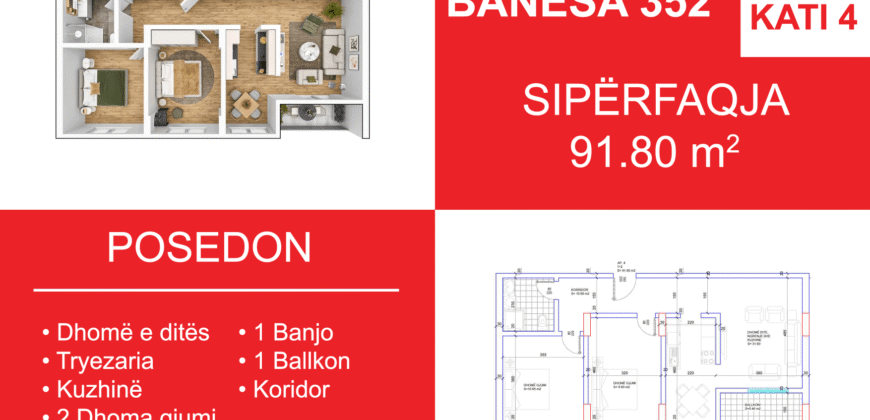 Banesa 352 Blloku i Ri “C4-C12” Hyrja C4*