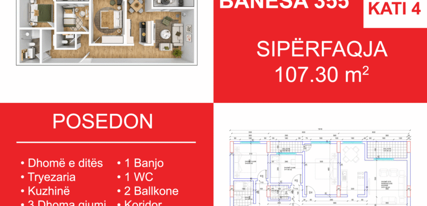 Banesa 355 Blloku i Ri “C4-C12” Hyrja C4