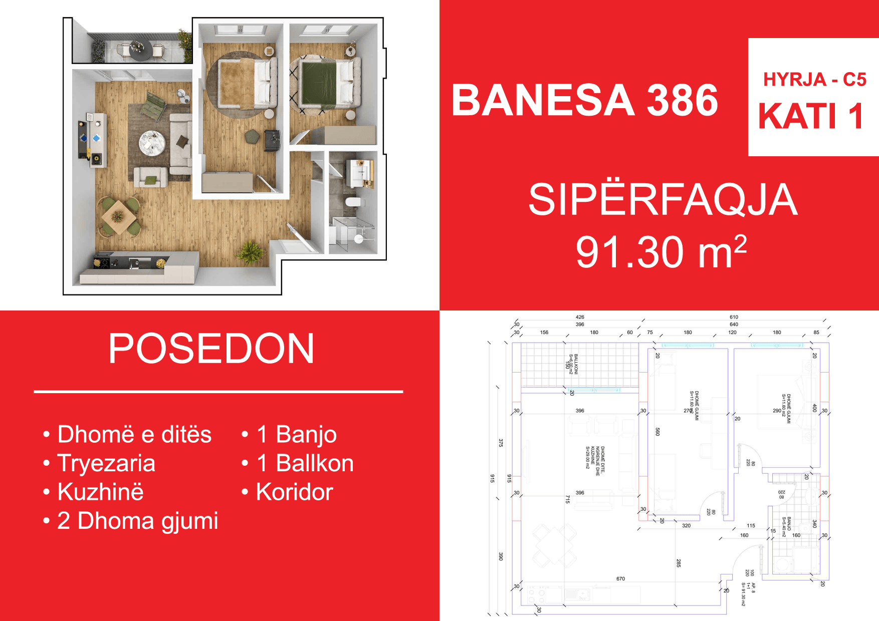 Banesa 386 Blloku i Ri “C4-C12” Hyrja C5