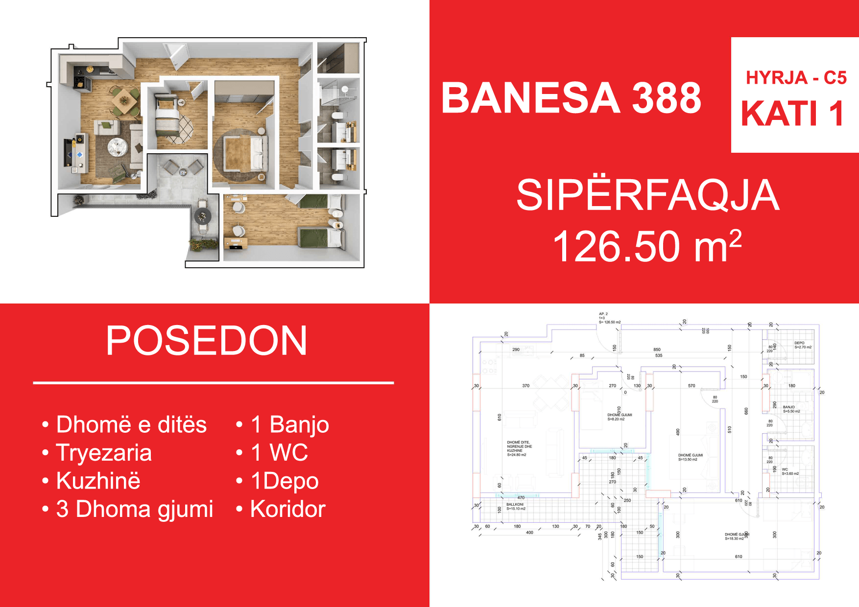 Banesa 388 Blloku i Ri “C4-C12” Hyrja C5