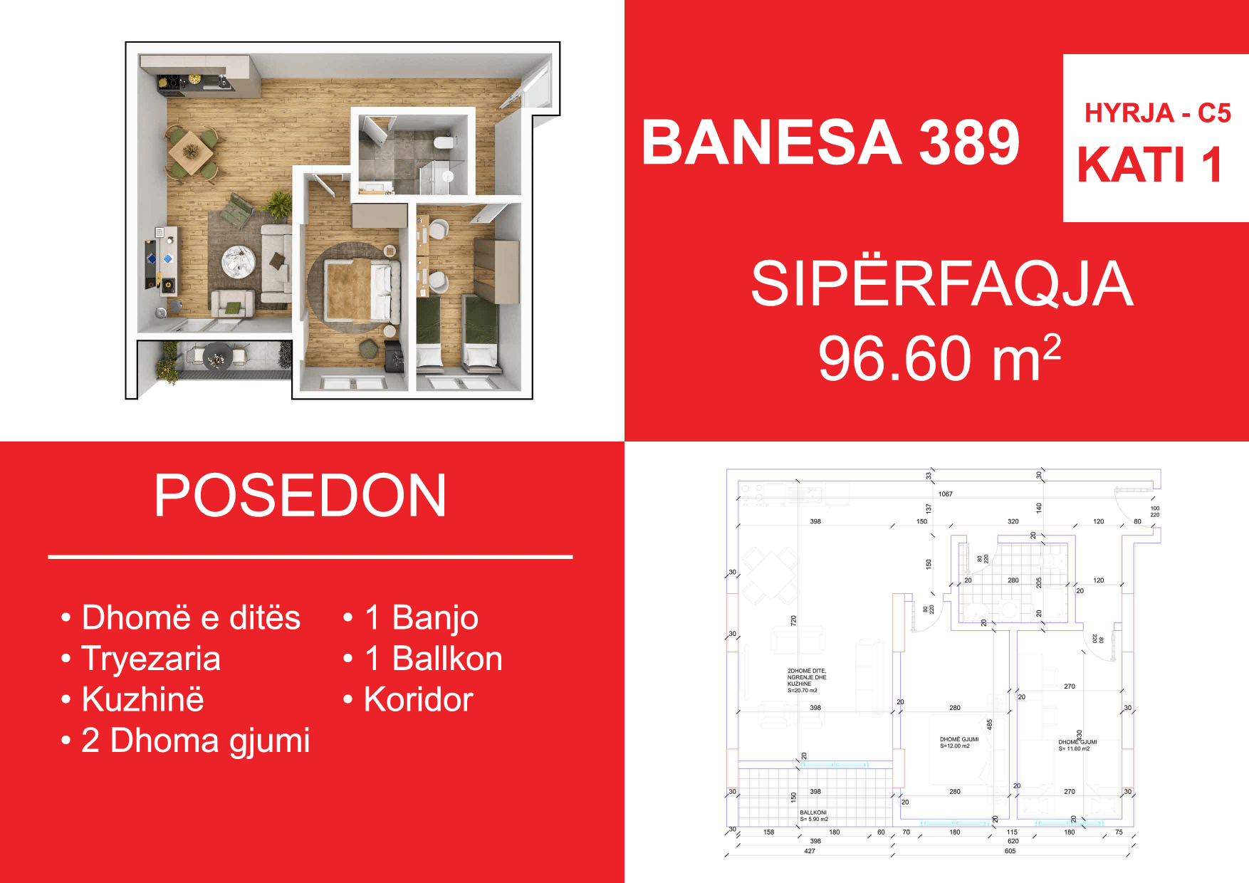 Banesa 389 Blloku i Ri “C4-C12” Hyrja C5