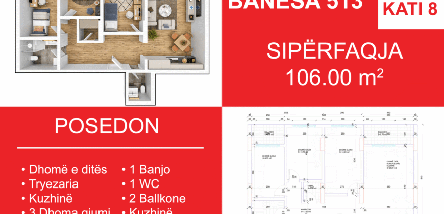 Banesa 513 Blloku i Ri “C4-C12” Hyrja C6