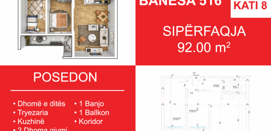 Banesa 516 Blloku i Ri “C4-C12” Hyrja C6