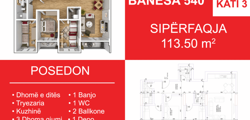 Banesa 540 Blloku i Ri “C4-C12” Hyrja C7