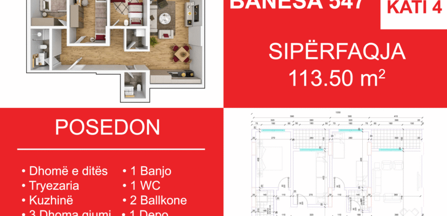Banesa 547 Blloku i Ri “C4-C12” Hyrja C7**REZEREVUAR