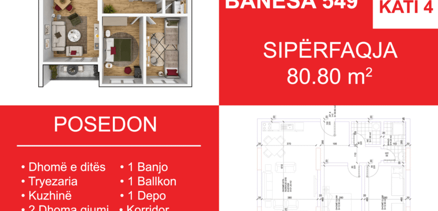 Banesa 549 Blloku i Ri “C4-C12” Hyrja C7**REZERVUAR
