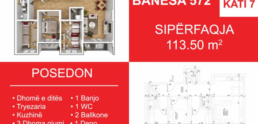 Banesa 572 Blloku i Ri “C4-C12” Hyrja C7