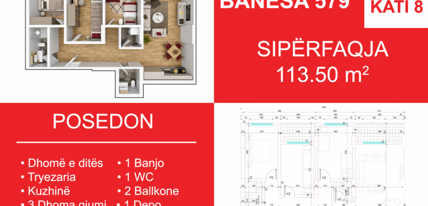 Banesa 579 Blloku i Ri “C4-C12” Hyrja C7