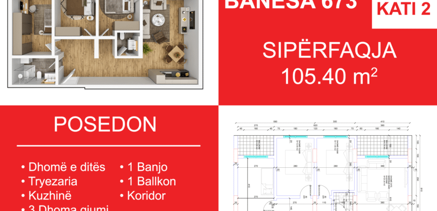 Banesa 673 Blloku i Ri “C4-C12” Hyrja C9**REZERVUAR