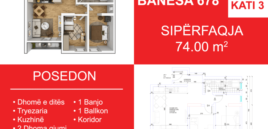 Banesa 678 Blloku i Ri “C4-C12” Hyrja C9***REZERVUAR