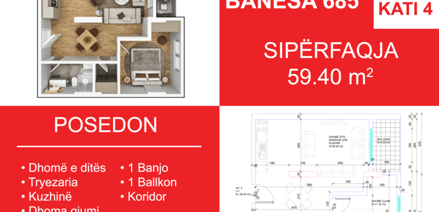 Banesa 685 Blloku i Ri “C4-C12” Hyrja C9