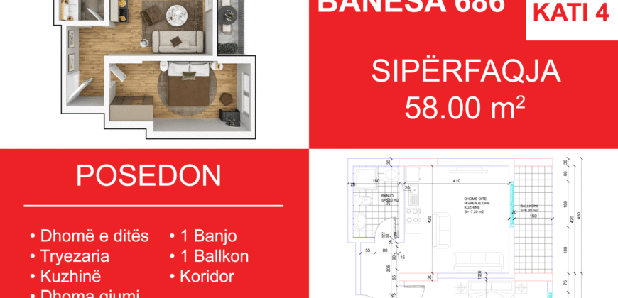 Banesa 686 Blloku i Ri “C4-C12” Hyrja C9**REZERVUAR