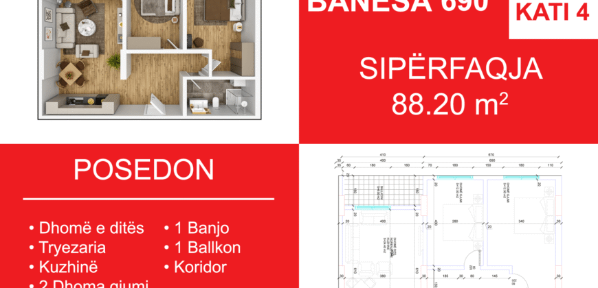 Banesa 690 Blloku i Ri “C4-C12” Hyrja C9