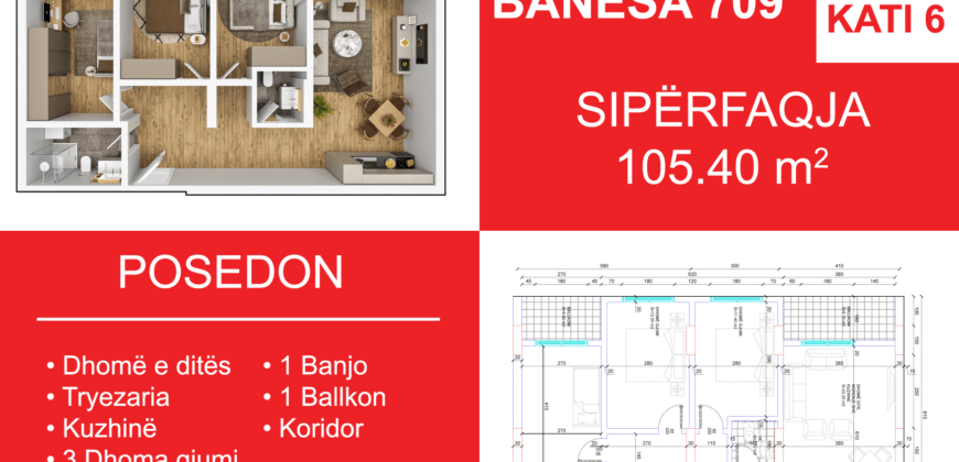 Banesa 709 Blloku i Ri “C4-C12” Hyrja C9***REZERVUAR