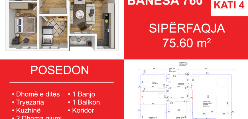 Banesa 760 Blloku i Ri “C4-C12” Hyrja C10***REZERVUAR