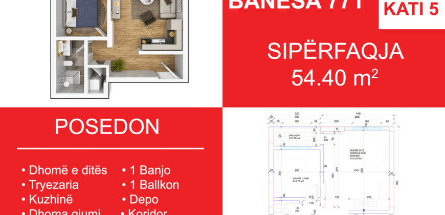 Banesa 771 Blloku i Ri “C4-C12” Hyrja C10*REZERVUAR