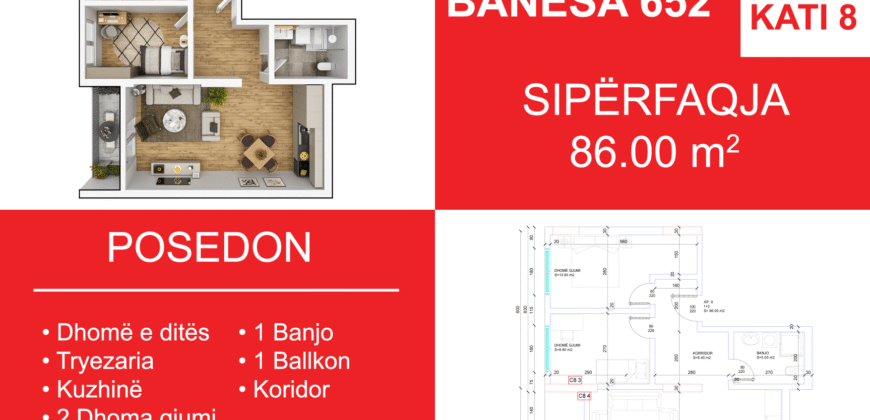 Banesa 652 Blloku i Ri “C4-C12” Hyrja C8