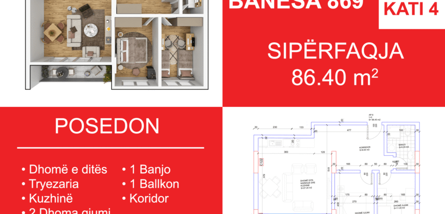 Banesa 869 Blloku i Ri “C4-C12” Hyrja C12