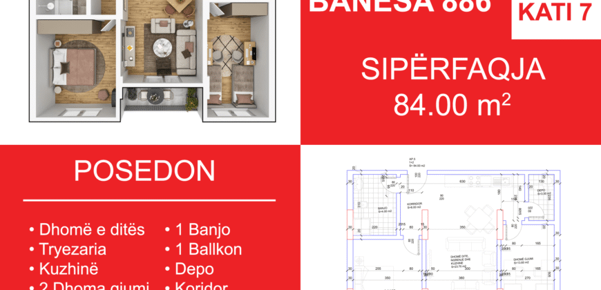 Banesa 886 Blloku i Ri “C4-C12” Hyrja C12