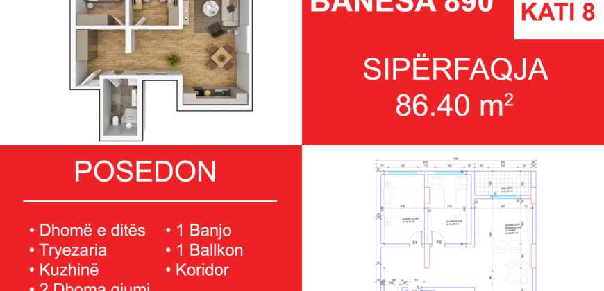 Banesa 890 Blloku i Ri “C4-C12” Hyrja C12