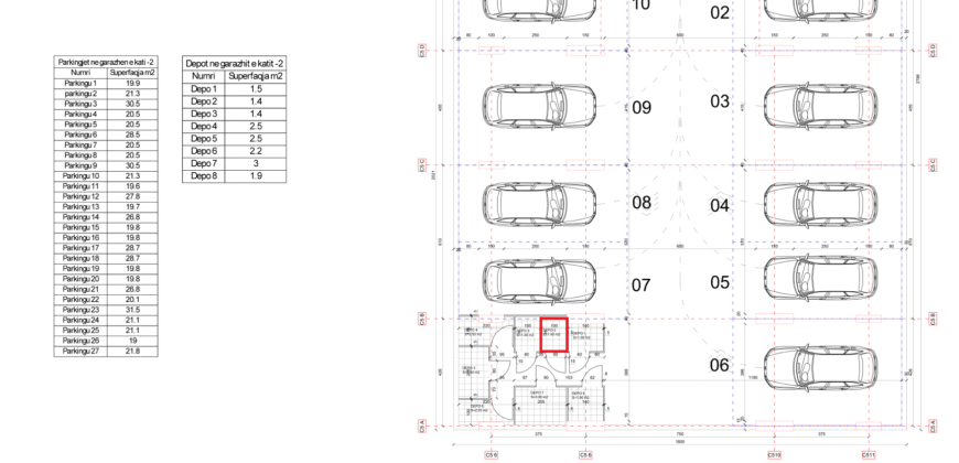 Depo Nr. 2 Blloku i Ri “C4-C12” Hyrja C5 KATI -2