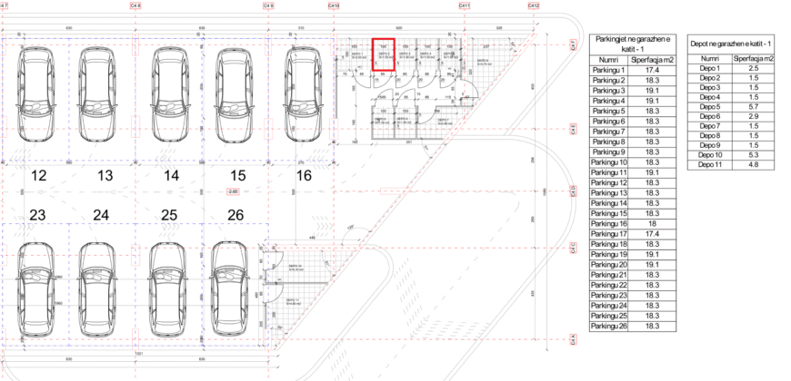 Depo Nr. 2 Blloku i Ri “C4-C12” Hyrja C4 KATI -1