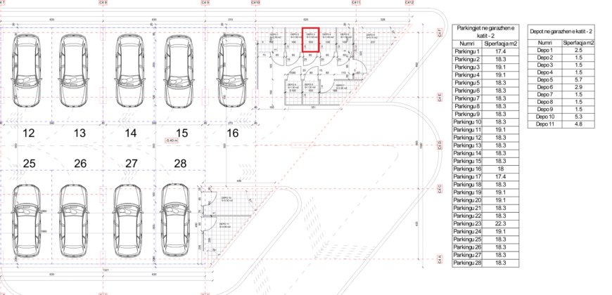 Depo Nr. 3 Blloku i Ri “C4-C12” Hyrja C4 KATI -2