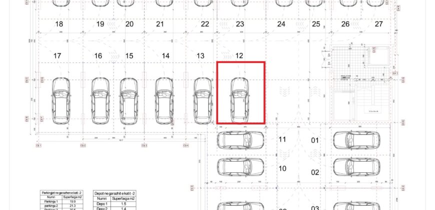 Parkingu Nr. 12 Blloku i Ri “C4-C12” Hyrja C5 KATI -2