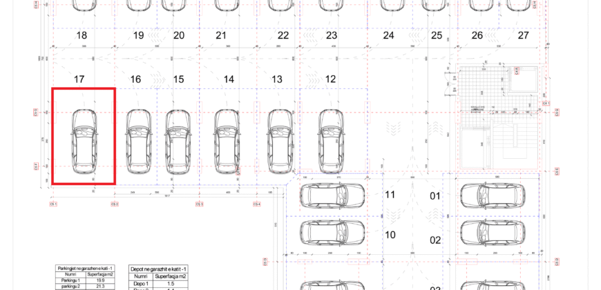 Parkingu Nr. 17 Blloku i Ri “C4-C12” Hyrja C5 KATI -1