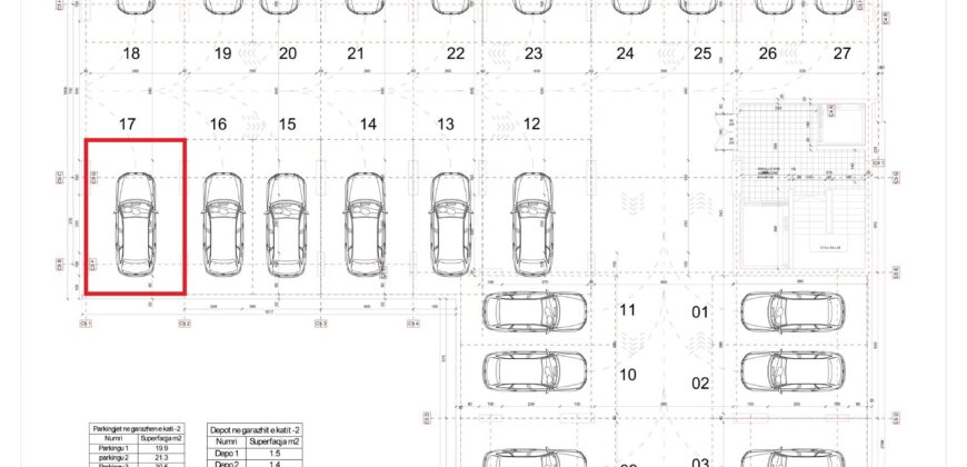 Parkingu Nr. 17 Blloku i Ri “C4-C12” Hyrja C5 KATI -2