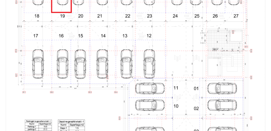 Parkingu Nr. 19 Blloku i Ri “C4-C12” Hyrja C5 KATI -1