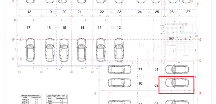 Parkingu Nr. 2 Blloku i Ri “C4-C12” Hyrja C5 KATI -2