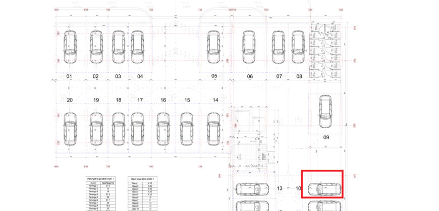 Parkingu Nr. 10 Blloku i Ri “C4-C12” Hyrja C9 KATI -1