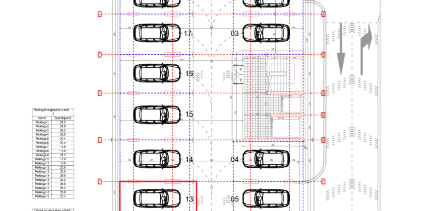 Parkingu Nr. 13 Blloku i Ri “C4-C12” Hyrja C7 KATI -2