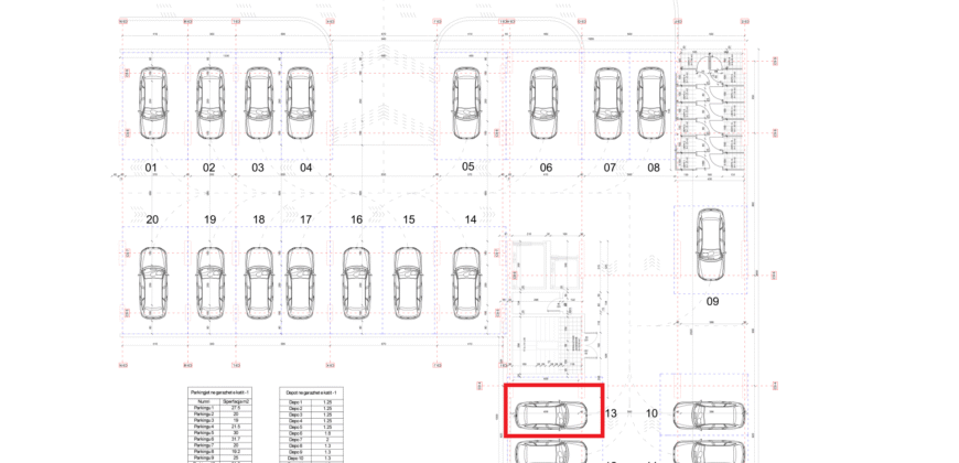 Parkingu Nr. 13 Blloku i Ri “C4-C12” Hyrja C9 KATI -1