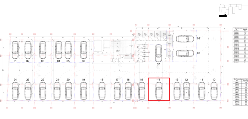 Parkingu Nr. 14 Blloku i Ri “C4-C12” Hyrja C10 KATI -1