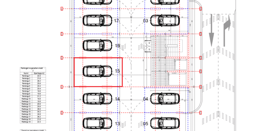 Parkingu Nr. 15 Blloku i Ri “C4-C12” Hyrja C7 KATI -2