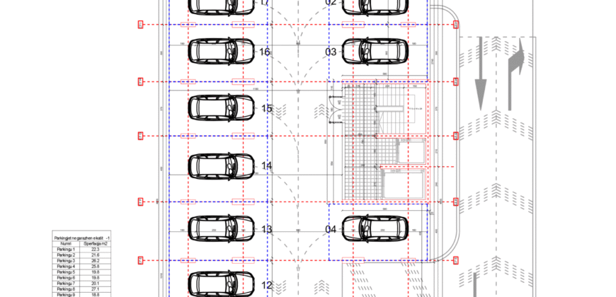 Parkingu Nr. 18 Blloku i Ri “C4-C12” Hyrja C7 KATI -1
