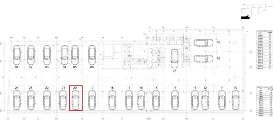 Parkingu Nr. 20 Blloku i Ri “C4-C12” Hyrja C10 KATI -1