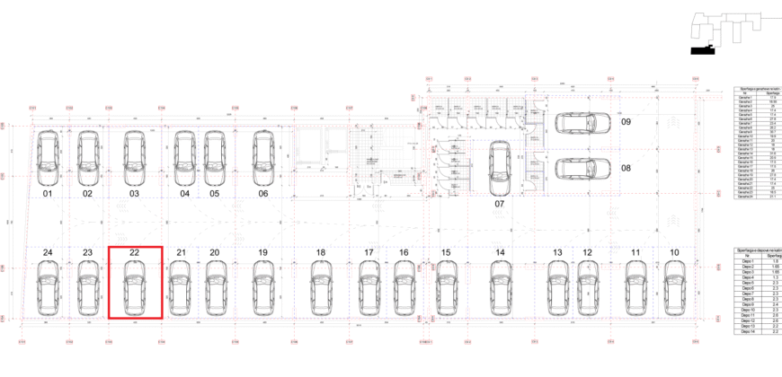 Parkingu Nr. 22 Blloku i Ri “C4-C12” Hyrja C10 KATI -1