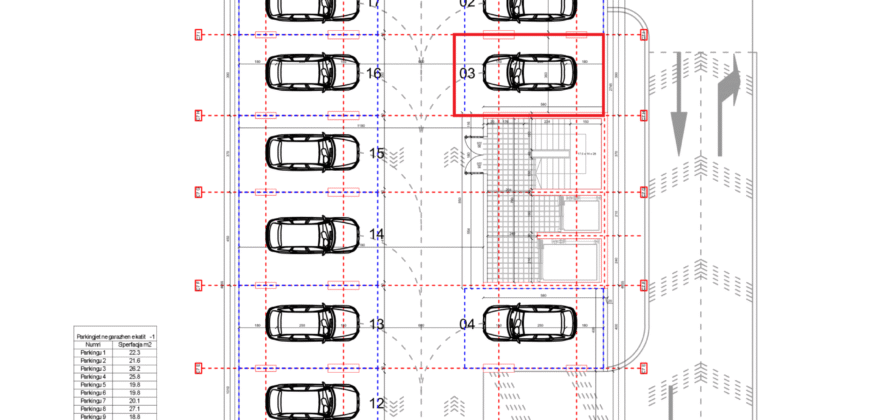 Parkingu Nr. 3 Blloku i Ri “C4-C12” Hyrja C7 KATI -1