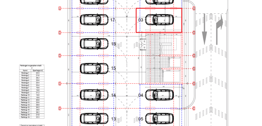 Parkingu Nr. 3 Blloku i Ri “C4-C12” Hyrja C7 KATI -2