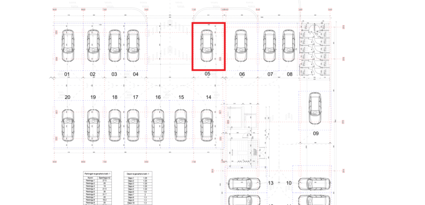 Parkingu Nr. 5 Blloku i Ri “C4-C12” Hyrja C9 KATI -1