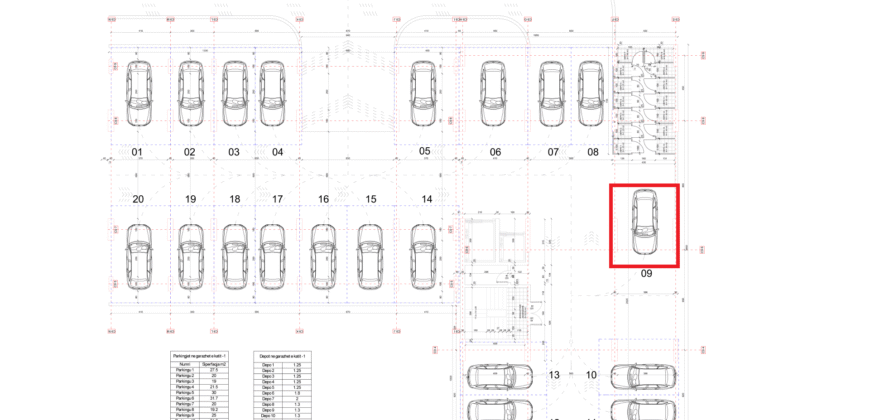 Parkingu Nr. 9 Blloku i Ri “C4-C12” Hyrja C9 KATI -1